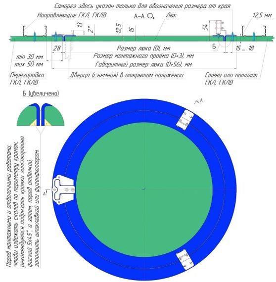 Люк под покраску Кратер d-300мм