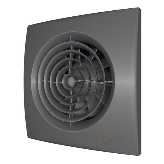 Вентилятор накладной AURA D100 обратный клапан Dark gray metal DICITI