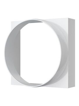 Переходник КВ D100 100х100 пластик ERA