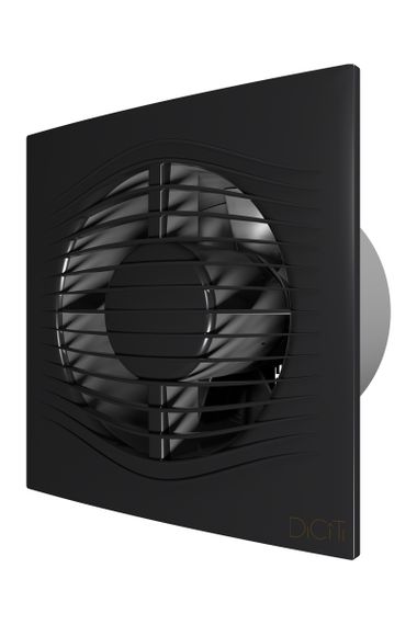 Вентилятор накладной SLIM D125 обратный клапан Dark Gray metal DICITI