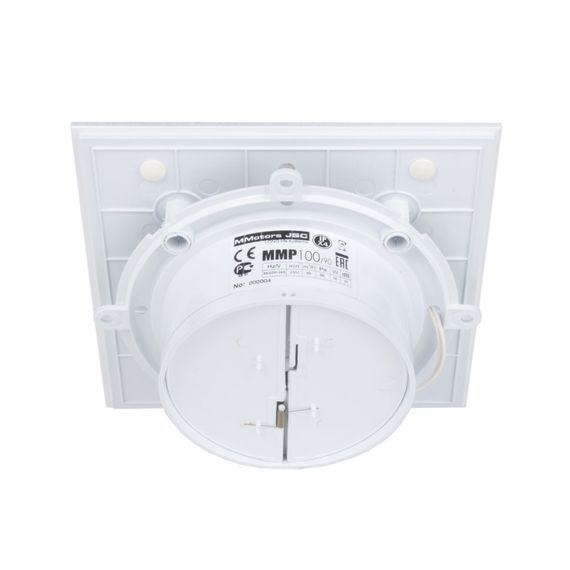 Вентилятор накладной сверхтонкий MMotors JSC MMP-06 100/90 куб/ч Стекло/Квадрат Белый