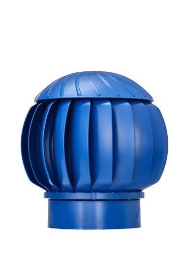 Готовый комплект, изолированный для фальцевой и готовой кровли из битумной черепицы d 150/160 мм, цвет синий RAL 5005, серия Twister