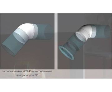 Колено 45 градусов 15ККП45 d150 мм пластиковое