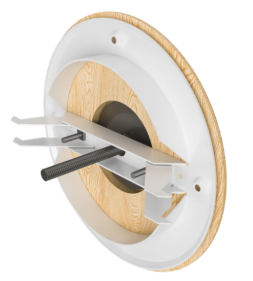 Анемостат DW металлический фланец D125 распорки D165 сосна ERA