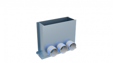 Flexag PFP-300x103/90x3 пленум напольный, 300x100, на 3 выxода