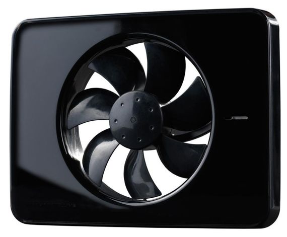 Накладной вентилятор FRESH Intellivent Black  (Таймер, Датчик влажности, Программируемый, Сенсорное управление)