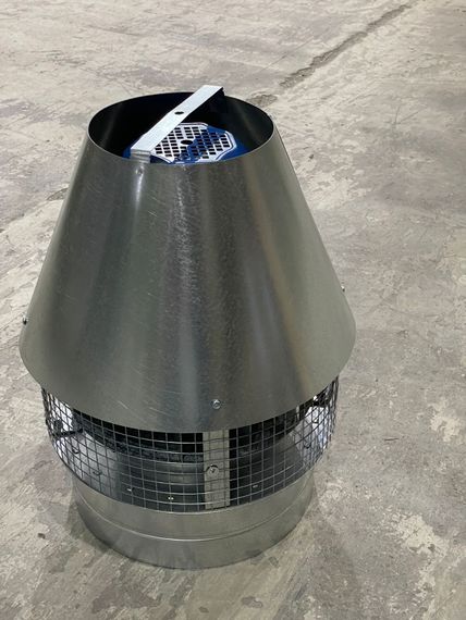 Крышный жаростойкий вентилятор ВКР 200 темно-серый (RAL 7024, d200мм, +120 °C)