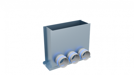 Flexag PFP-300x103/75x3 пленум напольный, 400x100, на 3 выxода