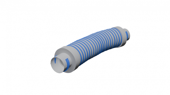 Flexag GL 75/600 гибкий шумоглушитель, D75, длина 600 мм