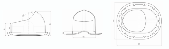 Проходной элемент для кровли из металлочерепицы Monterray, синий RAL 5005, серия Static