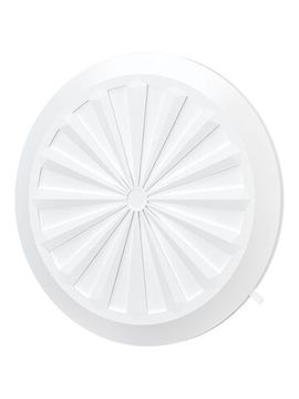 Решетка вентиляционная RKU фланец D90-160 регулируемая D180 пластик ERA