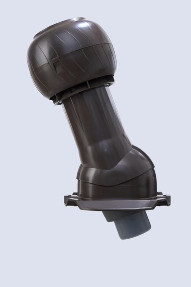 Готовый комплект, изолированный на скатные кровли из профильного листа МП-21 (С21) d 125/160 мм, цвет темно-коричневый RAL 8019, RR 32, серия Static