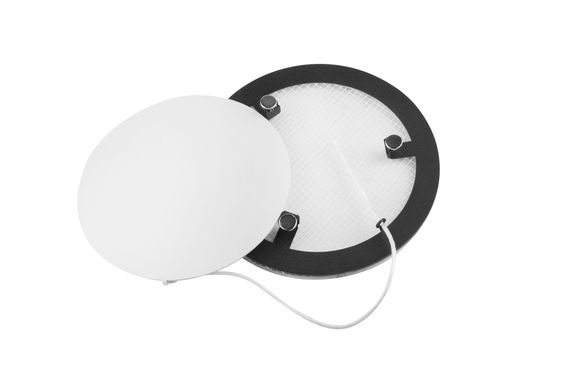 Решетка скрытого монтажа для натяжного потолка SECRET d150мм с вентилятором на шарикоподшипнике d100мм с выходом на трубу 60х204мм