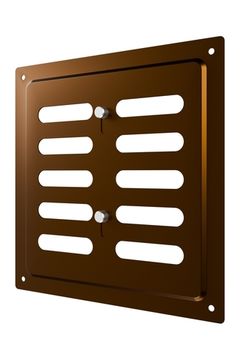 Решетка вентиляционная MER регулируемая 175х175 окраш.сталь Metallic brown ERA