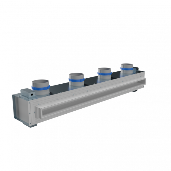 Flexag RA-1-1000-30-W щелевой диффузор с КСД под натяжной потолок, белый