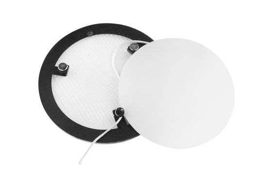 Решетка скрытого монтажа для натяжного потолка SECRET d150мм с вентилятором на шарикоподшипнике d100мм с выходом на трубу 60х120мм