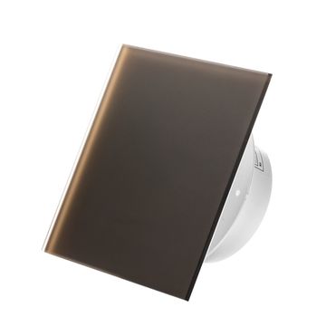Вытяжной тонкий вентилятор SlimVent МV 100, стекло квадрат бронзовый матовый