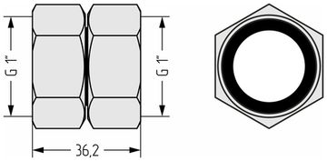 Комплект соединительный Стилье прямой (G 1" НГ х G 1" НГ) / 2 шт.