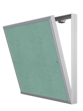 Люк ревизионный D Ceramo Base 400х400 скрытый монтаж съемный алюминий EVECS