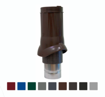 Вентиляционный выход изолированный Ø 125/160 мм серый графит RAL 7024, серия Static