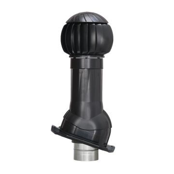 Готовый комплект, изолированный на скатные кровли из профильного листа МП-20 (С20) d 125/160 мм, цвет черный RAL 9005, серия Twister