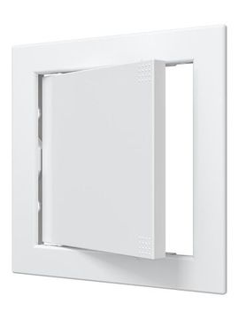 Люк ревизионный Л фланец 146х146 нажимной 168х168 пластик EVECS