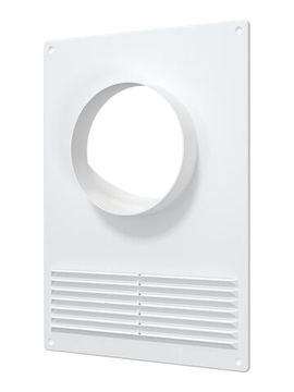 Площадка торцевая ПТПР фланец D100 решетка 180х250 пластик ERA