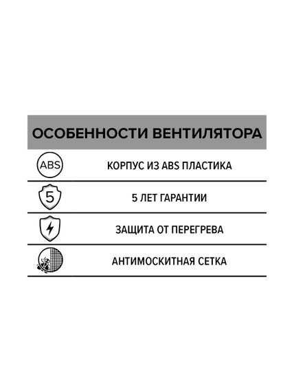 Вентилятор накладной NEO D100 сетка ERA