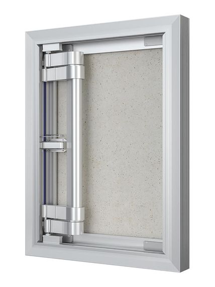 Люк ревизионный D Ceramo Optimum 300х400 скрыт.монтаж петля алюминий EVECS