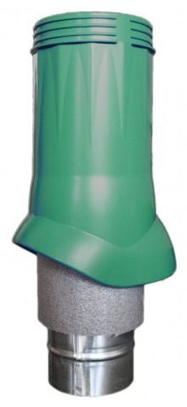Выход вентиляционный 125/160 Зеленый изолированный для нанодефлектора, пластик