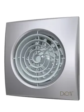 Вентилятор накладной ERA DiCiTi AURA 4C gray metal d100 с обратным клапаном