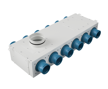 Воздухораспределительный коллектор однорядный продольный шумопоглощающий AirDS, H=160 мм, 75*14. Премиум (белый)