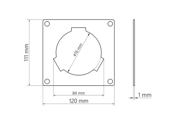 Пластина для адаптера на плоскости AirDS, 75 мм (75008)