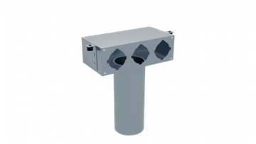 Flexag PCP-125/90x3 пленум вентиляционный потолочный, D125, на 3 выxода, L=300 мм