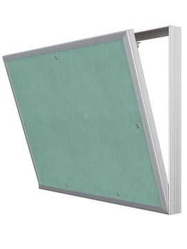 Люк ревизионный D Ceramo Base 500х400 скрытый монтаж съемный алюминий EVECS