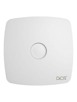 Вентилятор накладной RIO D125 обратный клапан Matt white DICITI