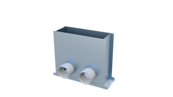 Flexag PFP-300x103/75x2 пленум напольный, 300x100, на 2 выxода