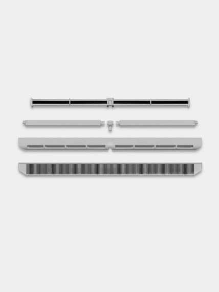 Оконный приточный вентиляционный клапан Ventus OK 400 серый