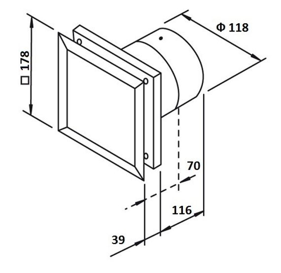 Вентилятор накладной Helios MiniVent M1/120 d120