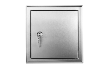 Люк из нержавеющей стали с замком ЛНЗ 150х150 матовый