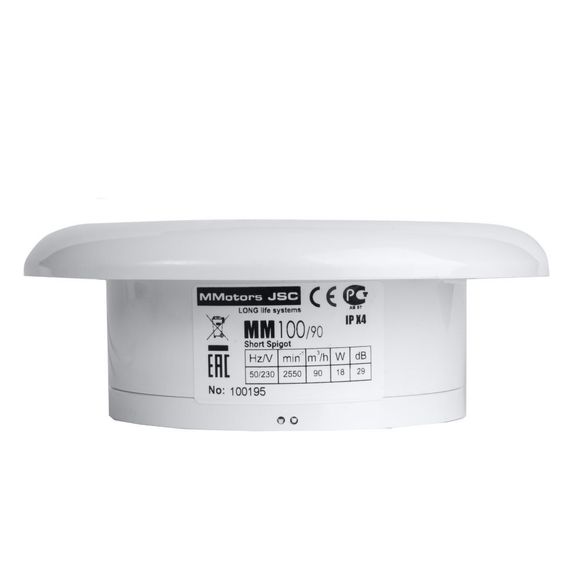 Накладной вентилятор MMotors JSC MM-100/90 круглый сверхтонкий с повышенной производительностью