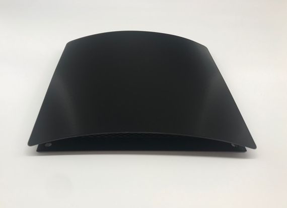 Решетка на магнитах РД-140 черная матовая с декоративной панелью 140х140 мм