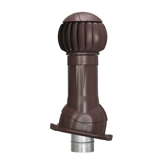 Готовый комплект, изолированный на скатные кровли из профильного листа МП-20 (С20) d 150/160 мм, цвет коричневый RAL 8017, серия Twister