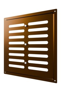 Решетка вентиляционная MER регулируемая 250х250 окраш.сталь Metallic brown ERA