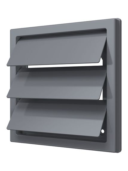 Выход стенной КФ фланец D125 жалюзи 150x150 ASA Gray ERA
