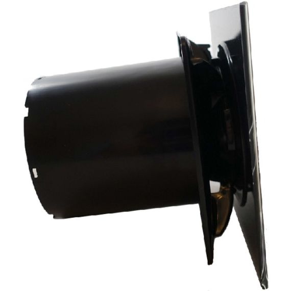 Накладной вентилятор Cata E 100 GTH Bk Black черный (Таймер, датчик влажности, термометр, дисплей)