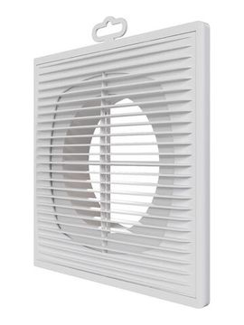 Решетка вентиляционная ПФ фланец D125 разъемная 209х209 пластик ERA