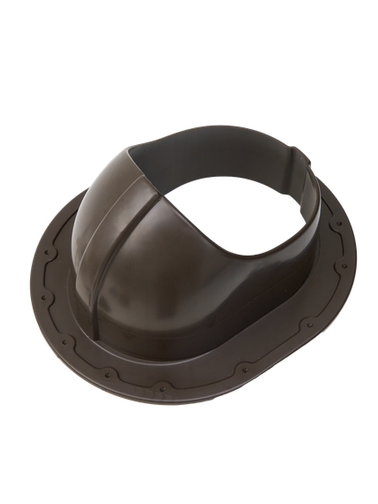 Проходной элемент для фальцевой кровли и готовой кровли из гибкой черепицы, темно коричневый RAL 8019 (RR 32), серия Static