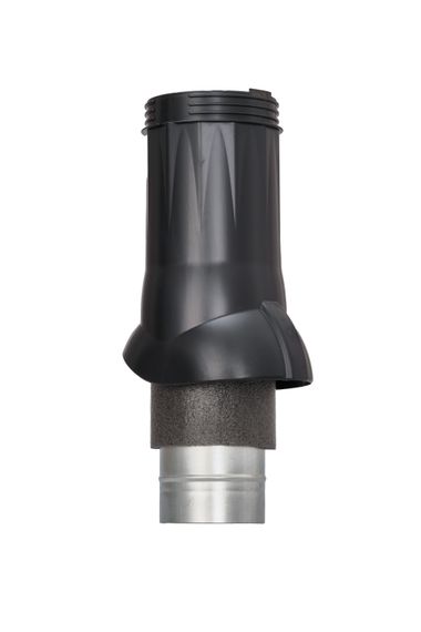 Готовый комплект, изолированный на скатные кровли из профильного листа МП-20 (С20) d 150/160 мм, цвет черный RAL 9005, серия Twister