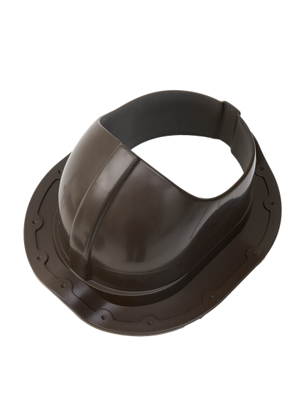 Готовый комплект, изолированный для кровли с профилем Монтеррей (Monterrey) и его аналогами d 150/160 мм, цвет темно-коричневый RAL 8019, RR 32, серия Twister